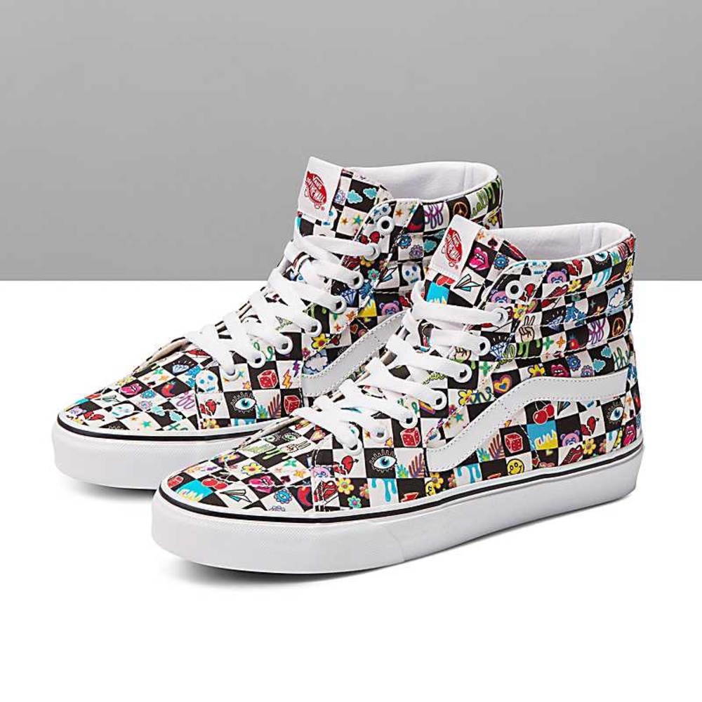 CUSTOMS DOODLE CHECK SK8-HI - Picture 3 of 16